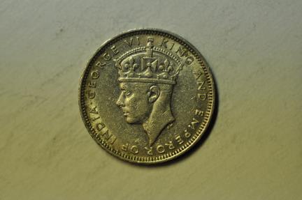 World Coins - Hong Kong; Silver 10 Cents 1939-KN