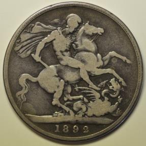 World Coins - Great Britain; Silver Crown 1892