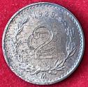 World Coins - Mexico Bronze 2 Centavos 1939 Mo  UNC