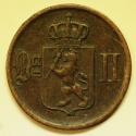 World Coins - Norway Bronze Ore 1876