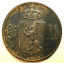 World Coins - Norway Bronze Ore 1897   VF/XF