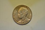 World Coins - Cuba; Silver 25 Centavos 1953  Centennial of Jose Marti