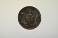 World Coins - Denmark; 2 Ore 1886 CS