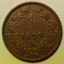 World Coins - Austria Copper Kreuzer 1859 M