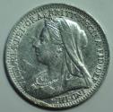 World Coins - Great Britain; Silver 3 Pence 1899