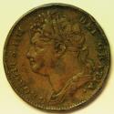 World Coins - Great Britain Copper Farthing 1825