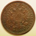World Coins - Austro-Hungarian Empire Copper Kreuzer 1885 AU
