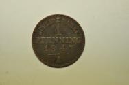 World Coins - German States - Prussia; Pfennig 1847-A