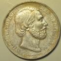 World Coins - Netherlands Silver Crown - 2 1/2 Gulden 1872   XF