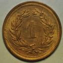 World Coins - Switzerland; Rappen 1931-B   UNC