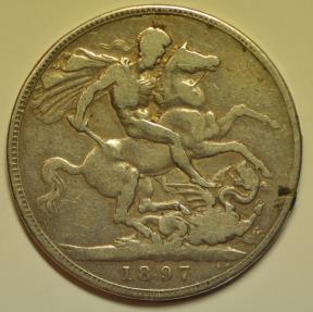 World Coins - Great Britain Silver Crown 1897 LX