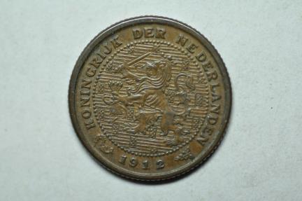 World Coins - Netherlands; 1/2 Cent 1912  UNC