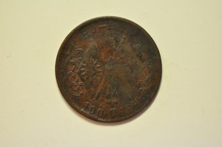 World Coins - China Honan; Copper 100 Cash ci. 1928