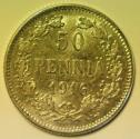 World Coins - Finland under Russian Occupation Silver 50 Pennia 1916-S