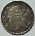 World Coins - Great Britain; Silver 3 Pence 1886  Toned XF