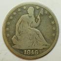 World Coins - USA Liberty Seated Half Dollar 1846 O