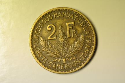 World Coins - Cameroon; 2 Francs 1924