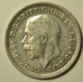 World Coins - Great Britain; Silver 3 Pence 1934  UNC