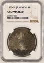 World Coins - Mexico Silver 8 Reales 1893 Ga JS NGC Chopmarked
