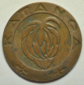 World Coins - Katanga - former Province of a Belgian Congo; 5 Francs 1961