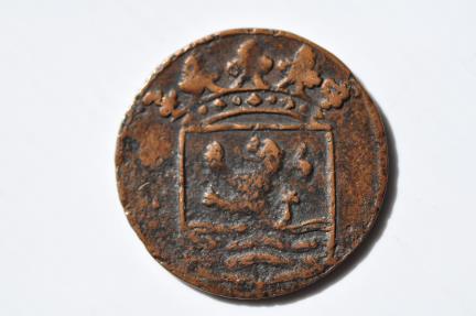 World Coins - VOC Netherlands East Indies  - Zeeland Arms; Duit 1753