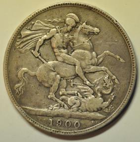 World Coins - Great Britain Silver Crown 1900 LXIV