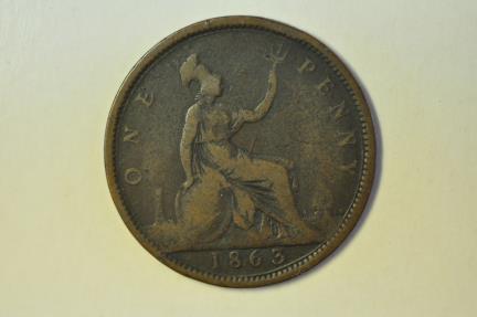 World Coins - Great Britain; Penny 1863