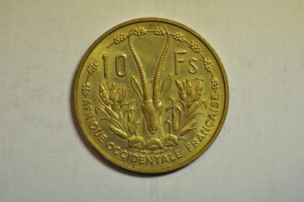 World Coins - French West Africa; 10 Francs 1956