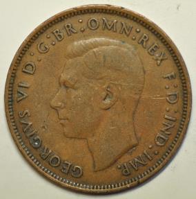World Coins - Great Britain Bronze Penny 1944