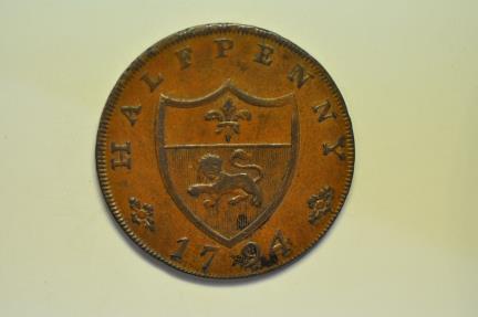 Great Britain; John of Gaunt Copper 1/2 Conder Token 1794 | European Coins