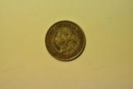 World Coins - Ceylon; Silver 10 Cents 1893  toned AU