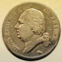 World Coins - France Silver Crown - 5 Francs 1822-A