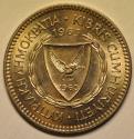 World Coins - Cyprus 50 Mils 1963  UNC