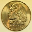 World Coins - Poland 10 Zlotych 1969 MW  Kosciuszko   BU