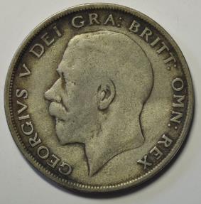 World Coins - Great Britain; Silver 1/2 Crown 1921