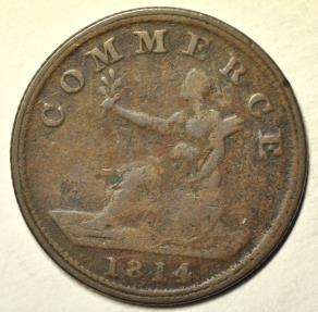 World Coins - Great Britain; Staffordshire County 1/2 Penny Token 1814