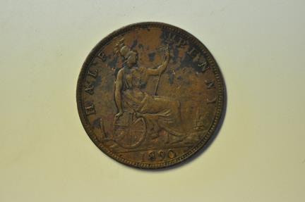World Coins - Great Britain; 1/2 Penny 1890