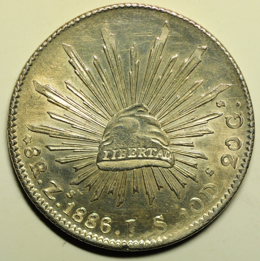REISA　74、84、85、86 Mexico Silver 8 Reales 1886 Zs Js | North & Central American and