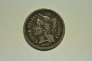 Us Coins - USA Nickel 3 Cents 1866