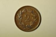 World Coins - Switzerland; 2 Rappen 1932-B