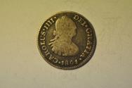 World Coins - Mexico; Silver 1/2 Real 1801 Mo FM