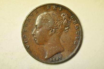 World Coins - Great Britain; Farthing 1847