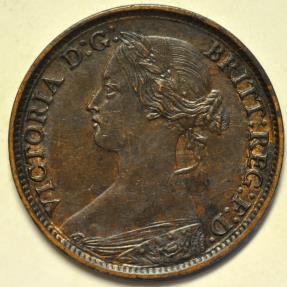 World Coins - Great Britain Farthing 1861  AU