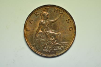 World Coins - Great Britain; Farthing 1931  UNC