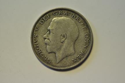 World Coins - Great Britain; Silver 1/2 Crown 1921
