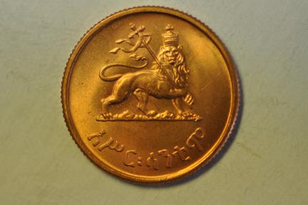 World Coins - Ethiopia; Copper 10 Cents EE1936 (1943-44)  Red UNC