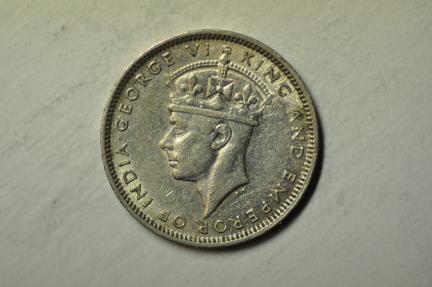World Coins - Hong Kong; Silver 10 Cents 1938