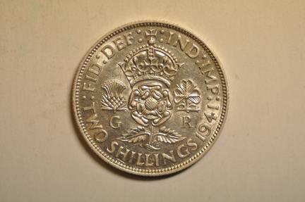 World Coins - Great Britain; Silver Florin - 2 Shilling 1941
