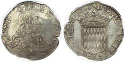 World Coins - Monaco, Honoré II (1604-1662), silver Scudo AU 55 – finest known
