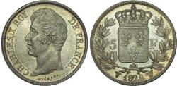 World Coins - France, Charles X (1824-1830), silver 5 Francs